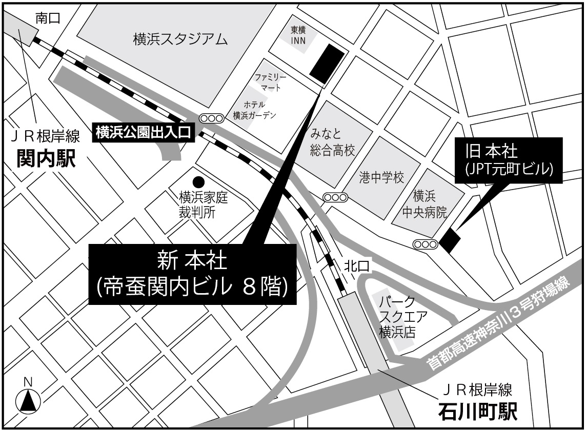 【本社案内地図】帝蚕関内ビル